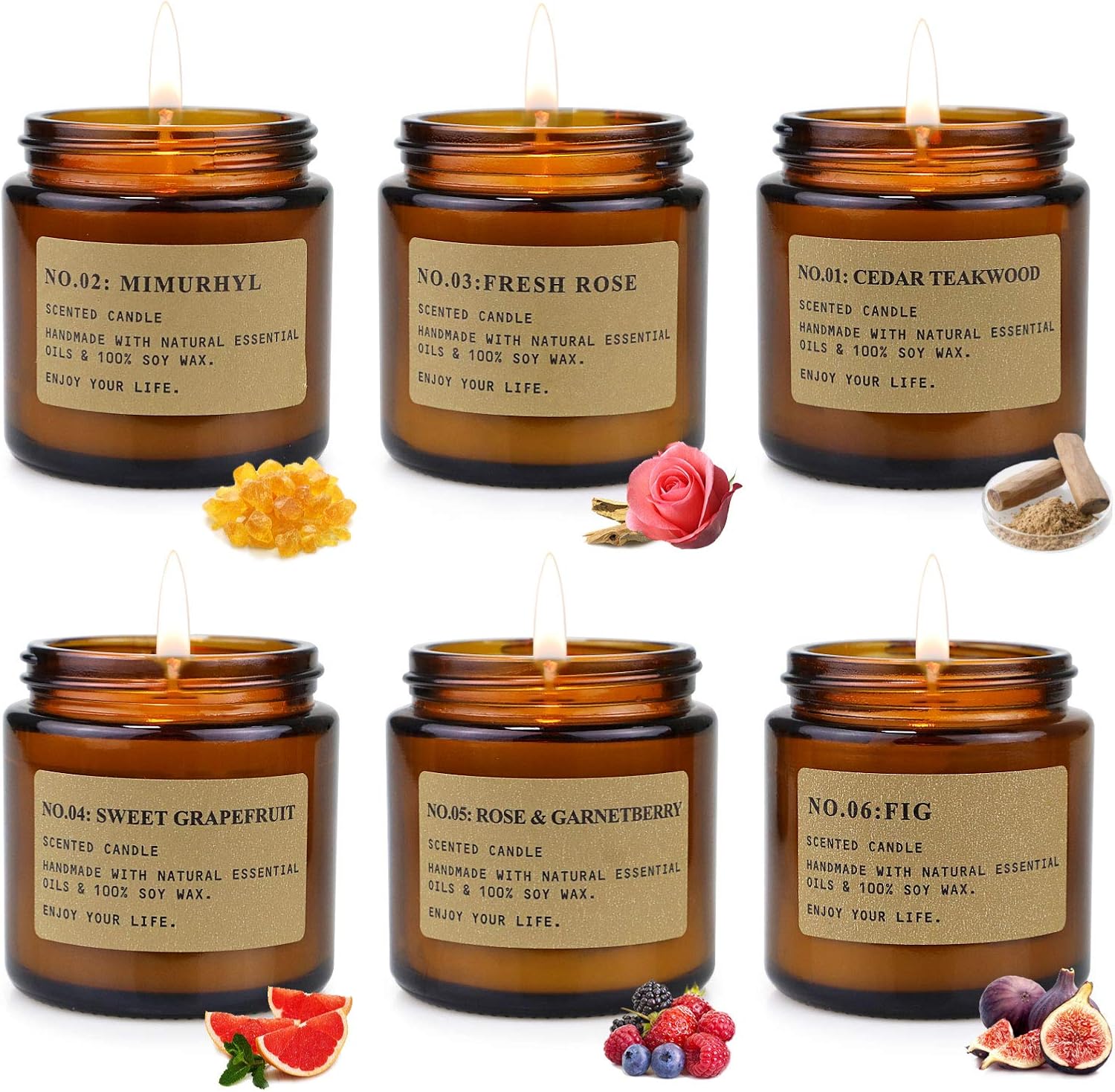 Amber Soy Home Candles
