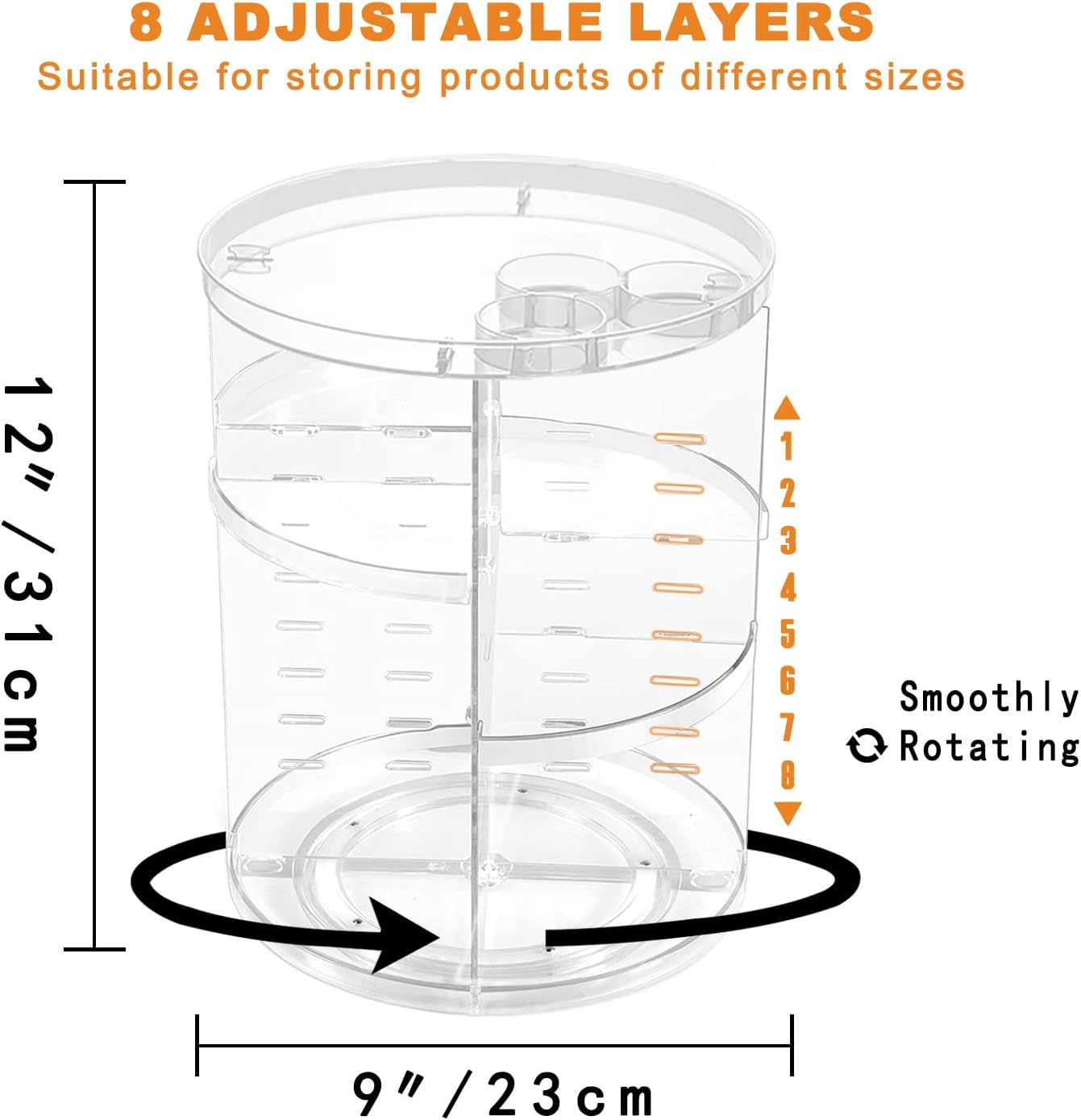 SpinClear Acrylic Makeup Organizer Carousel
