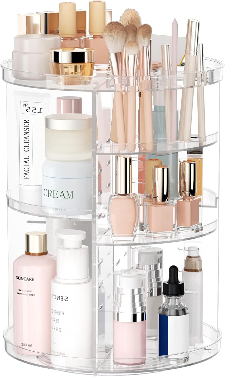 SpinClear Acrylic Makeup Organizer Carousel